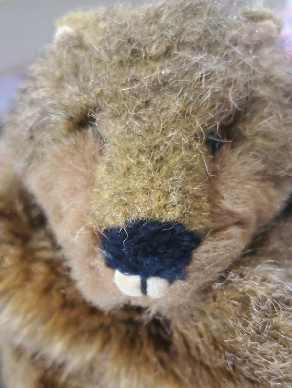German Vintage Plush Beaver Hand Puppet - Brown - Picture 2 of 8